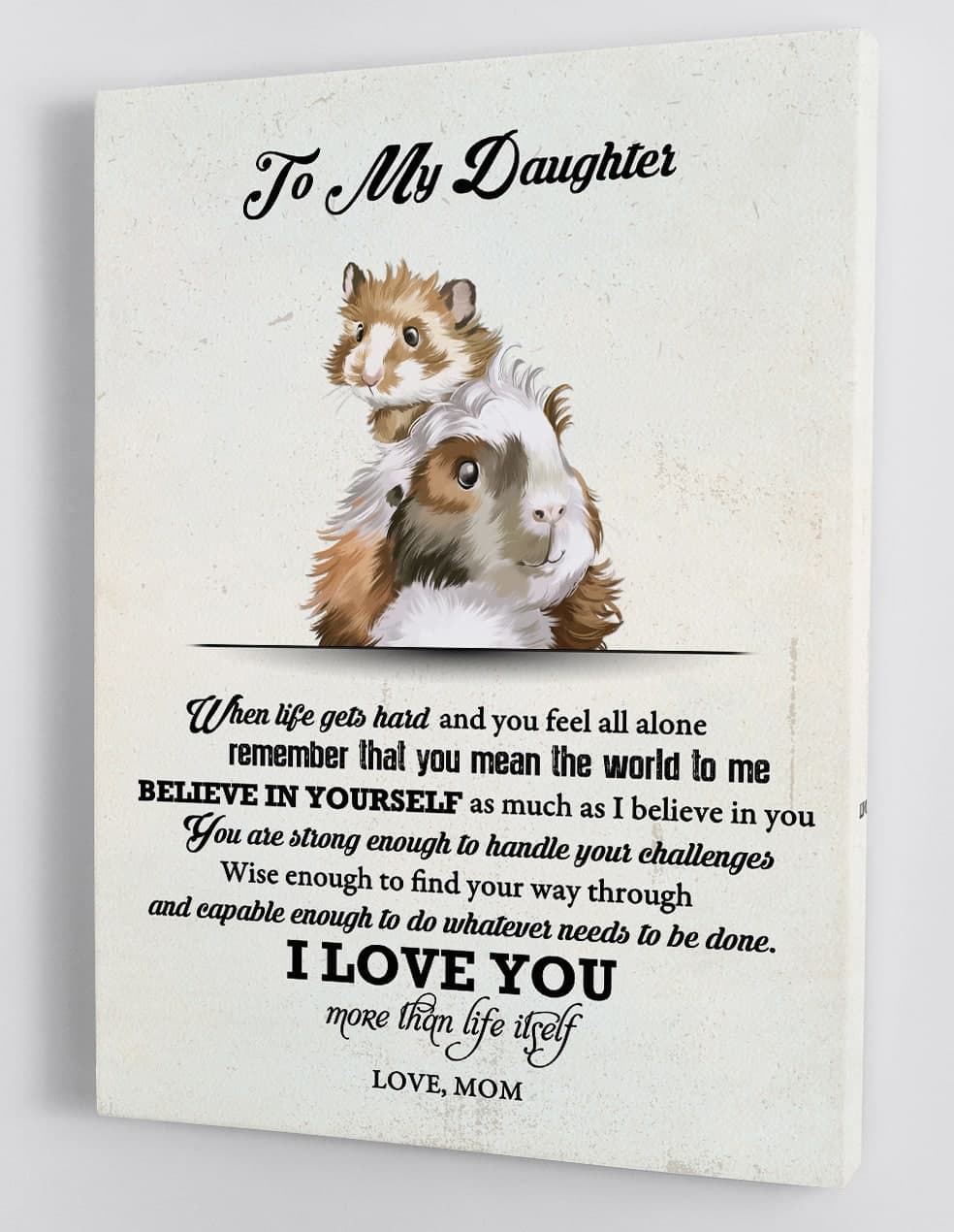 To My Daughter Canvas Wall Art - Gift For Daughter From Mom Framed Canvas 41