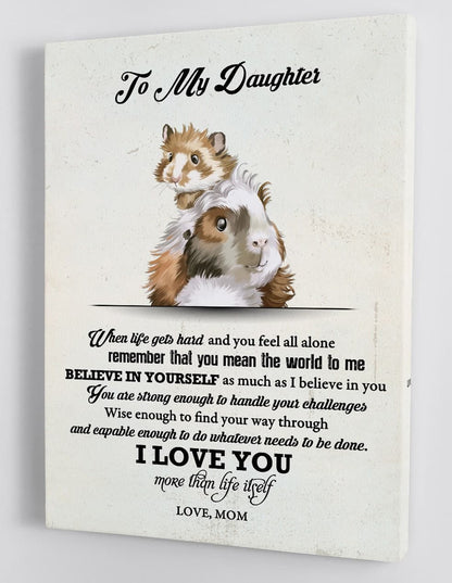 To My Daughter Canvas Wall Art - Gift For Daughter From Mom Framed Canvas 41