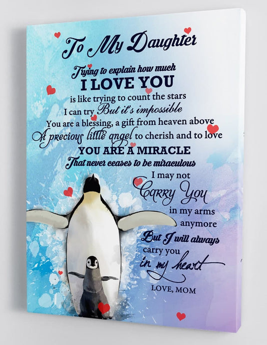 To My Daughter Canvas Wall Art - Gift For Daughter From Mom Framed Canvas 43