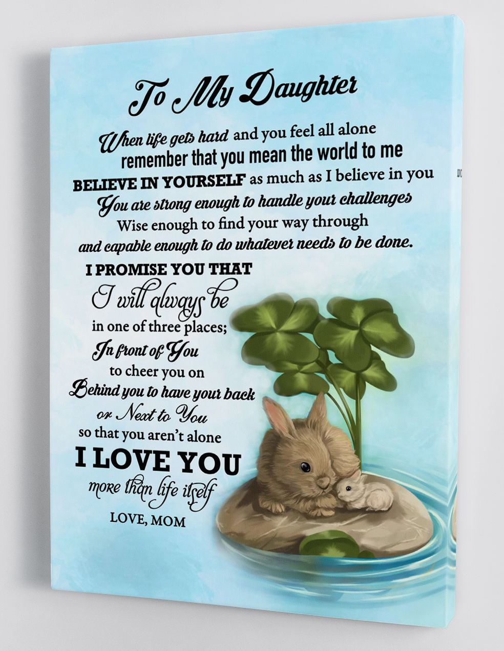 To My Daughter Canvas Wall Art - Gift For Daughter From Mom Framed Canvas 45