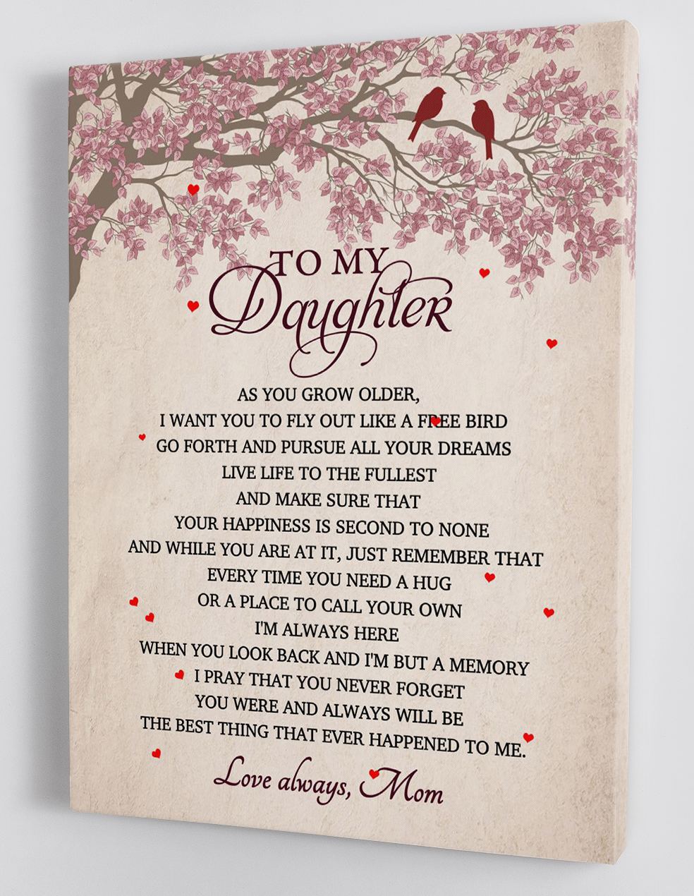To My Daughter Canvas Wall Art - Gift For Daughter From Mom Framed Canvas 46