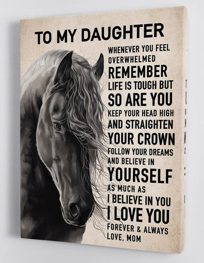To My Daughter Canvas Wall Art - Gift For Daughter From Mom Framed Canvas 55