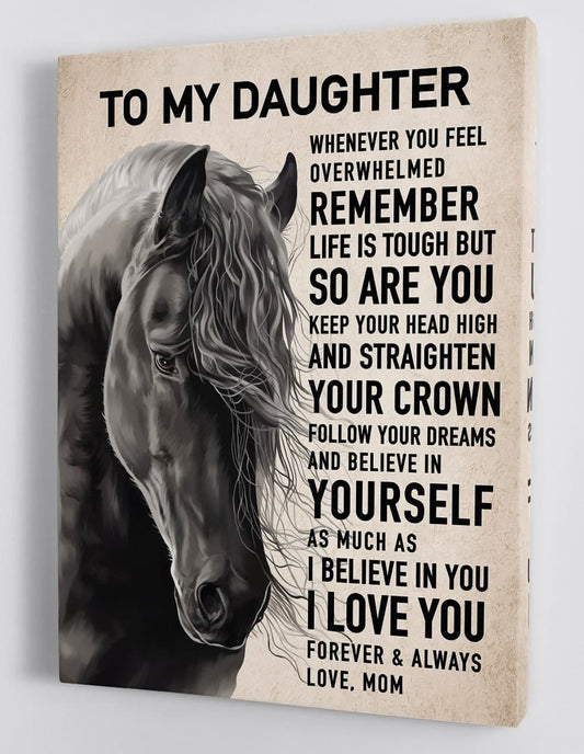To My Daughter Canvas Wall Art - Gift For Daughter From Mom Framed Canvas 55