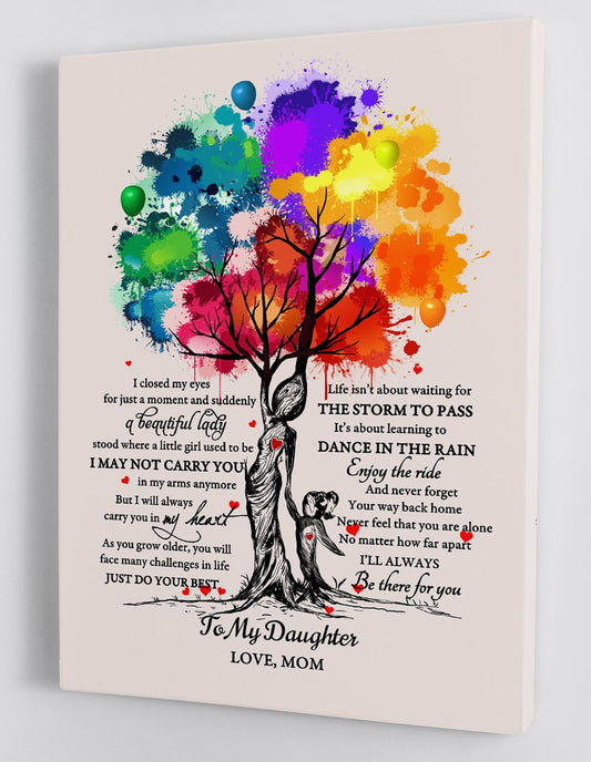To My Daughter Canvas Wall Art - Gift For Daughter From Mom Framed Canvas 58