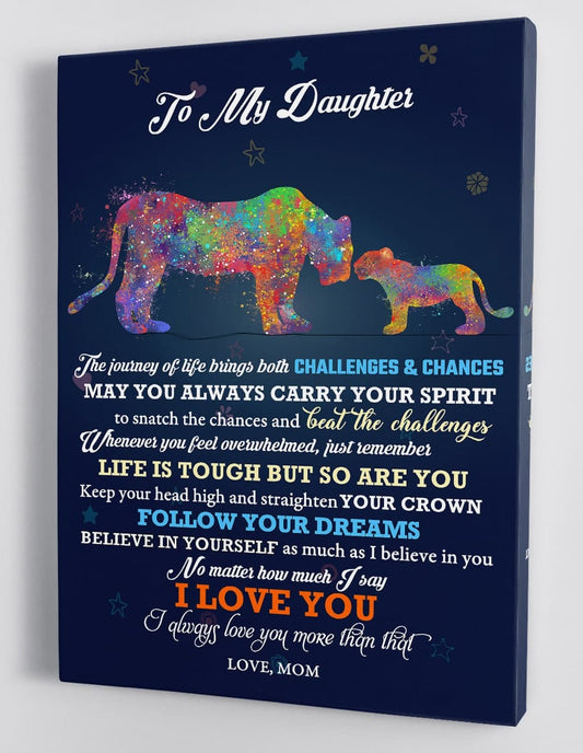 To My Daughter Canvas Wall Art - Gift For Daughter From Mom Framed Canvas 61