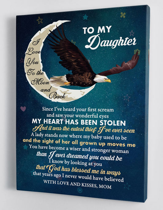 To My Daughter Canvas Wall Art - Gift For Daughter From Mom Framed Canvas 69