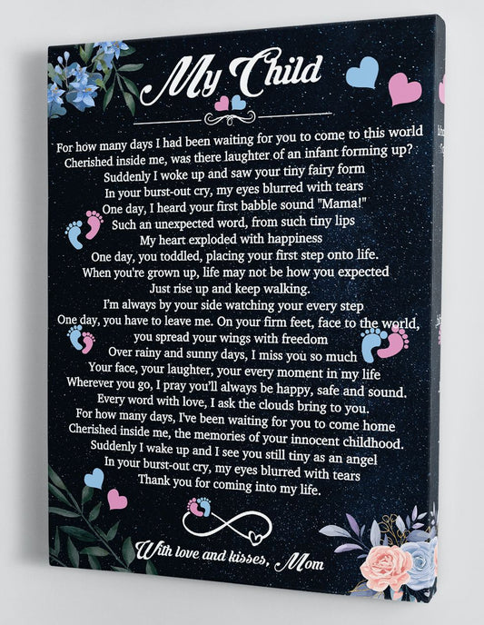 To My Daughter Canvas Wall Art - Gift For Daughter & Son From Mom Framed Canvas 2