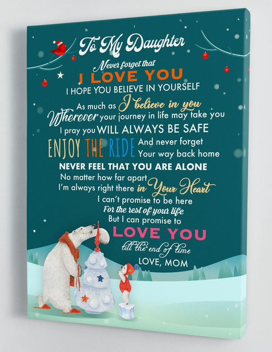 To My Daughter Canvas Wall Art - Gifts For Daughter From Mom Christmas Canvas Prints 105