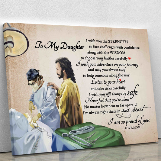 To My Daughter Canvas Wall Art - Gifts For Daughter From Mom Doctor Framed Canvas Prints 108