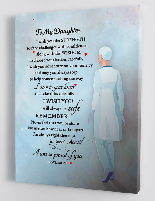 To My Daughter Canvas Wall Art - Gifts For Daughter From Mom Doctor Framed Canvas Prints 109