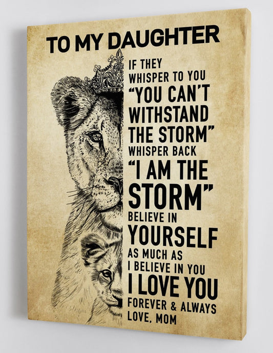 To My Daughter Canvas Wall Art - Gifts For Daughter From Mom Framed Canvas Prints 113