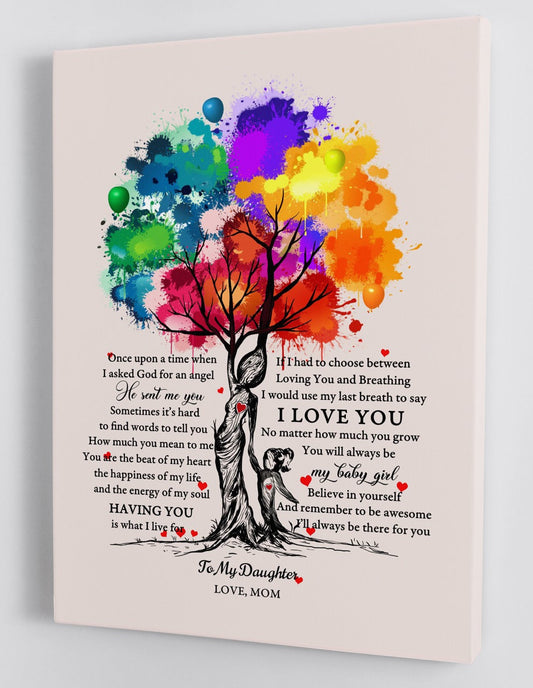 To My Daughter Canvas Wall Art - Gifts For Daughter From Mom Framed Canvas Prints 122