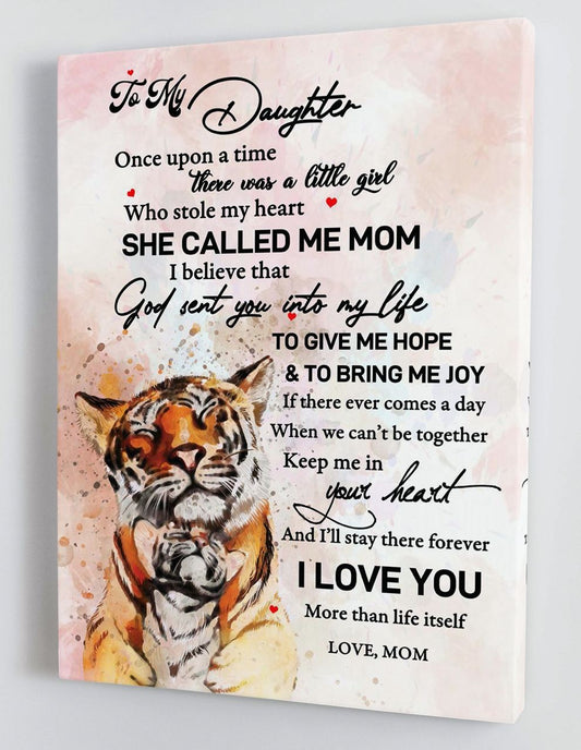 To My Daughter Canvas Wall Art - Gifts For Daughter From Mom Framed Canvas Prints 129