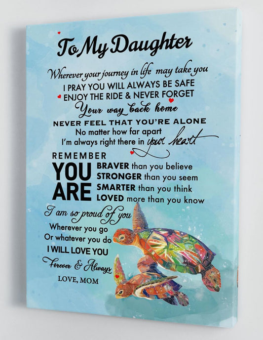 To My Daughter Canvas Wall Art - Gifts For Daughter From Mom Framed Canvas Prints 131