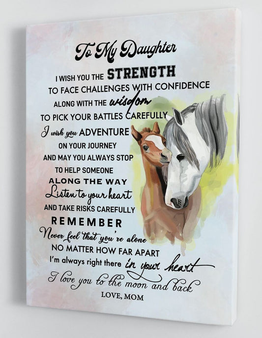 To My Daughter Canvas Wall Art - Gifts For Daughter From Mom Framed Canvas Prints 132