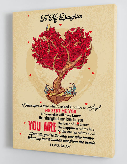 To My Daughter Canvas Wall Art - Gifts For Daughter From Mom Framed Canvas Prints 136