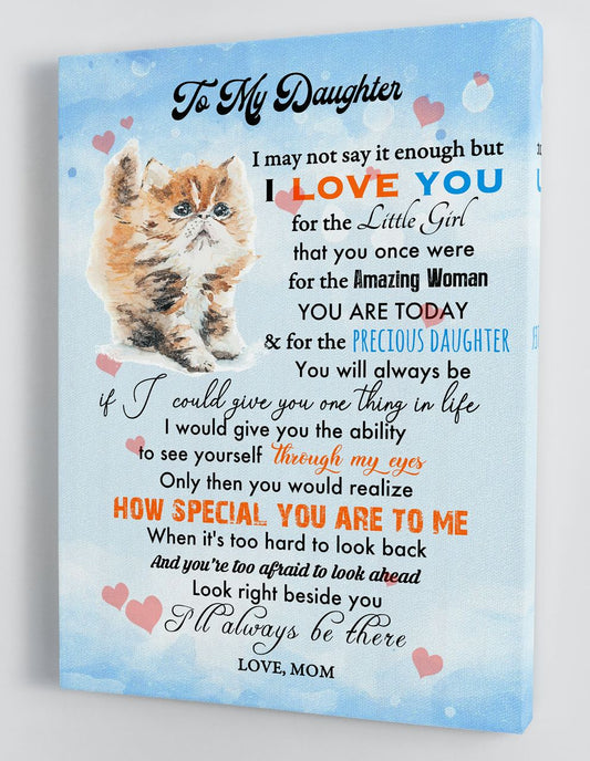 To My Daughter Canvas Wall Art - Gifts For Daughter From Mom Framed Canvas Prints 138