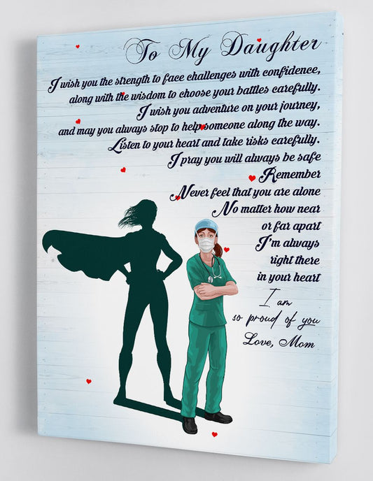 To My Daughter Canvas Wall Art - Gifts For Daughter From Mom Framed Canvas Prints 140
