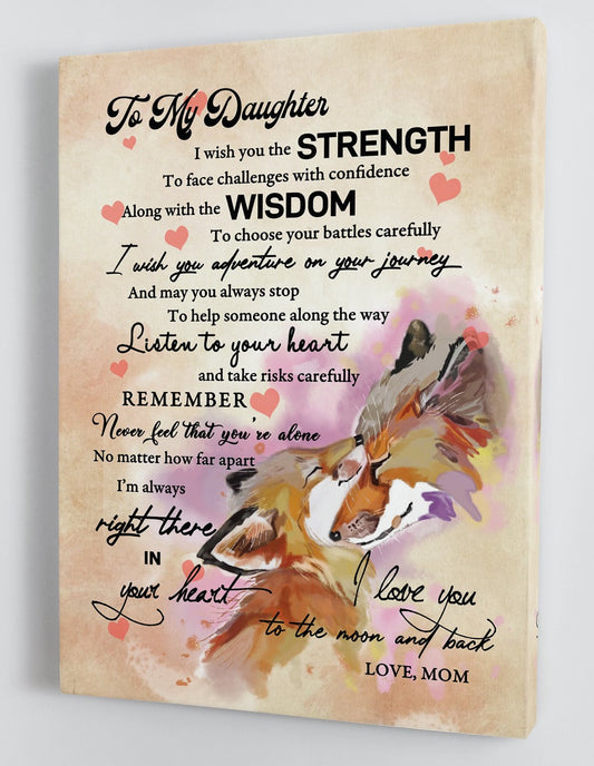 To My Daughter Canvas Wall Art - Gifts For Daughter From Mom Framed Canvas Prints 154