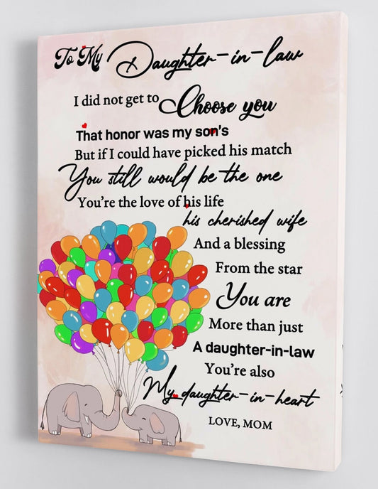 To My Daughter Canvas Wall Art - Gifts For Daughter In Law From Mom Framed Canvas Prints 161