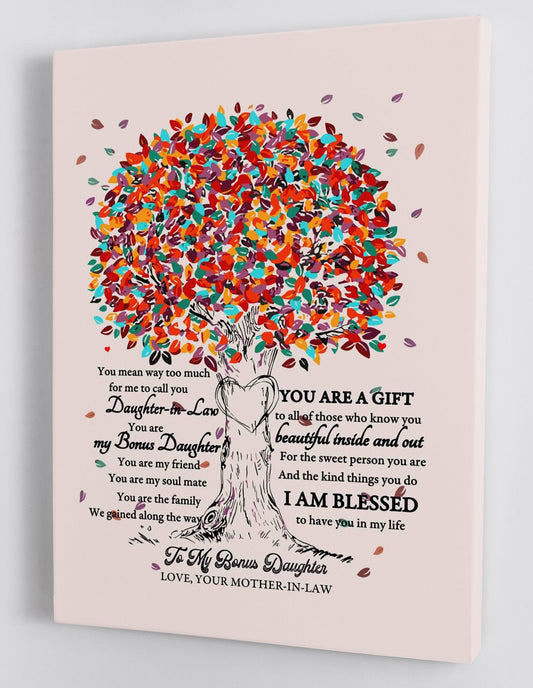 To My Daughter Canvas Wall Art - Gifts For Daughter In Law From Mother In Law Framed Canvas Prints 162