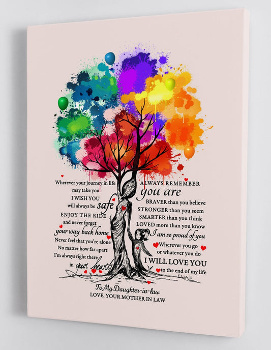 To My Daughter Canvas Wall Art - Gifts For Daughter In Law From Mother In Law Hard Time Canvas Prints 156