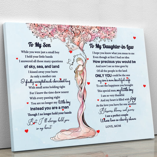 To My Daughter Canvas Wall Art - Gifts For Son & Daughter In Law From Mom Framed Canvas Prints 166