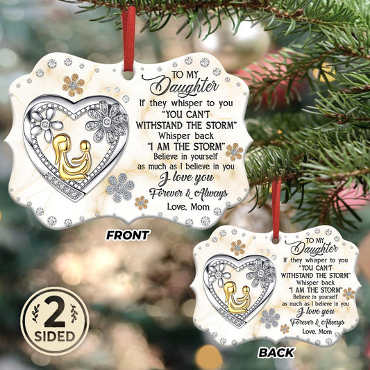  To My Daughter Jewelry Style Metal Ornament - Christmas Ornament - Christmas Gift