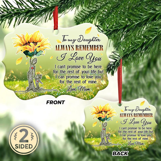  To My Daughter Sunflower Metal Ornament - Christmas Ornament - Christmas Gift