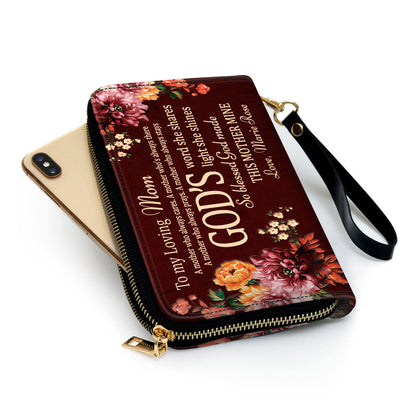 To My Loving Mom Clutch Purse For Women - Personalized Name - Christian Gifts For Women