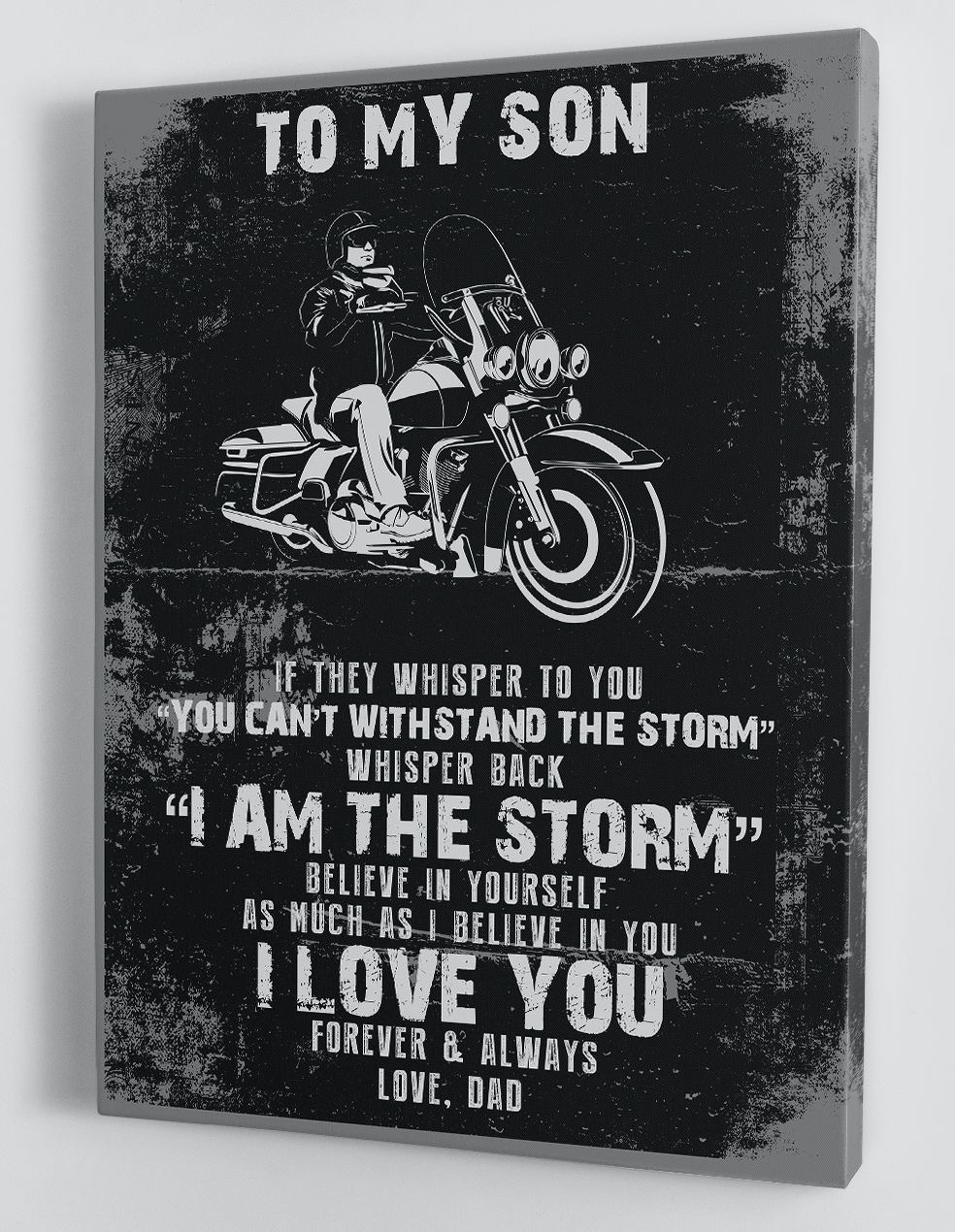 To My Son Canvas Wall Art - Gift For Son From Dad Framed Canvas 3
