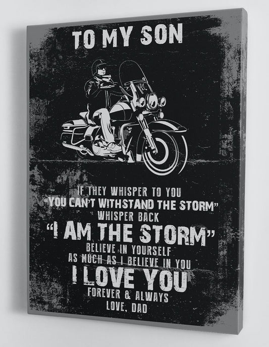 To My Son Canvas Wall Art - Gift For Son From Dad Framed Canvas 3