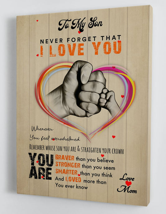 To My Son Canvas Wall Art - Gift For Son From Mom Framed Canvas 10
