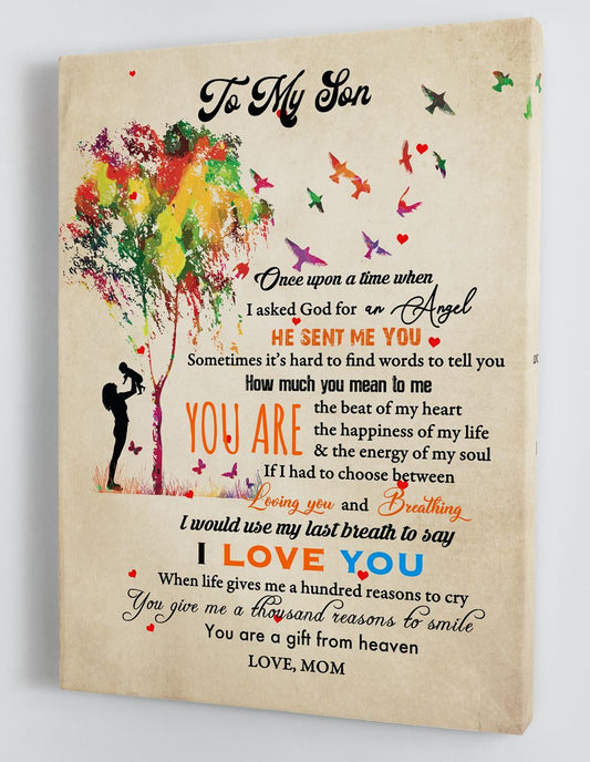 To My Son Canvas Wall Art - Gift For Son From Mom Framed Canvas 14
