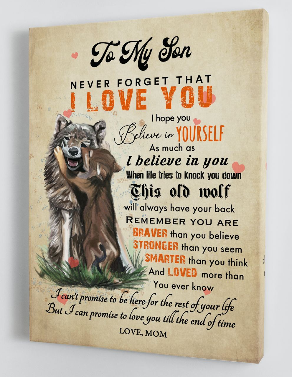 To My Son Canvas Wall Art - Gift For Son From Mom Framed Canvas 15