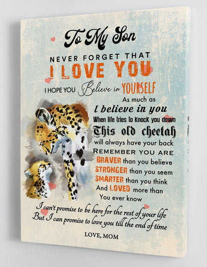 To My Son Canvas Wall Art - Gift For Son From Mom Framed Canvas 16