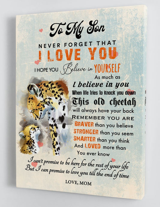 To My Son Canvas Wall Art - Gift For Son From Mom Framed Canvas 16