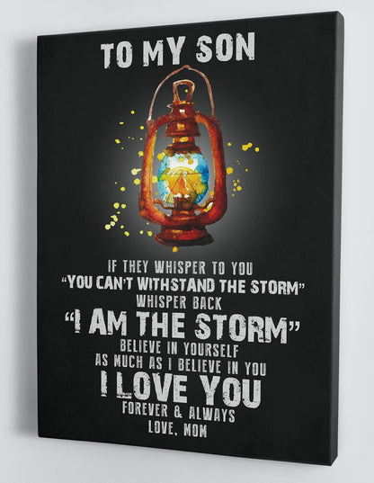 To My Son Canvas Wall Art - Gift For Son From Mom Framed Canvas 19
