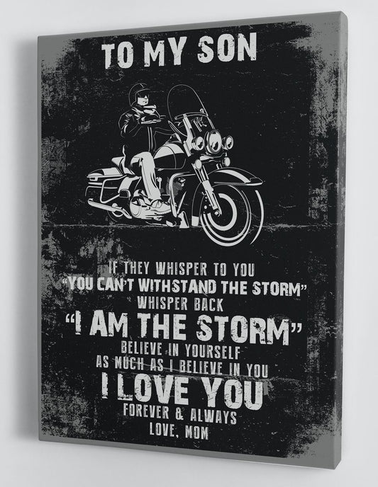 To My Son Canvas Wall Art - Gift For Son From Mom Framed Canvas 21