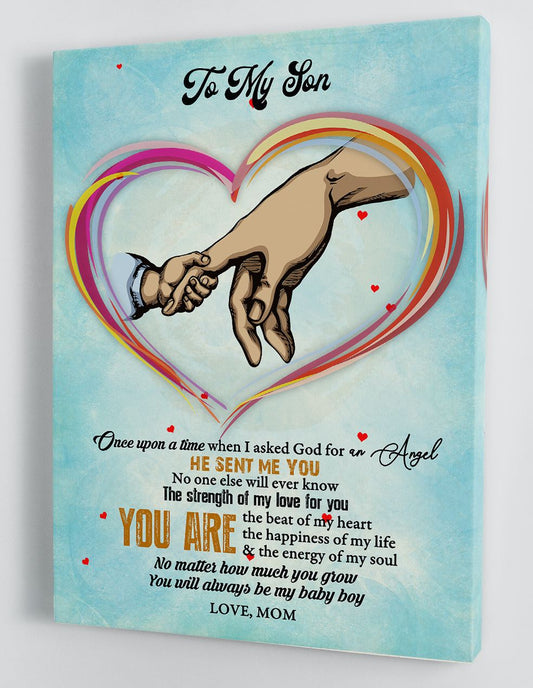 To My Son Canvas Wall Art - Gift For Son From Mom Framed Canvas 23
