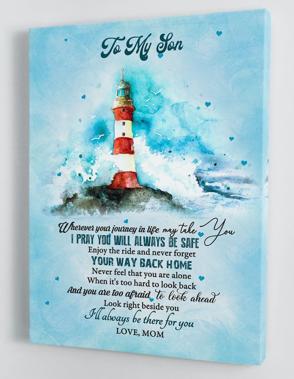 To My Son Canvas Wall Art - Gift For Son From Mom Framed Canvas 26