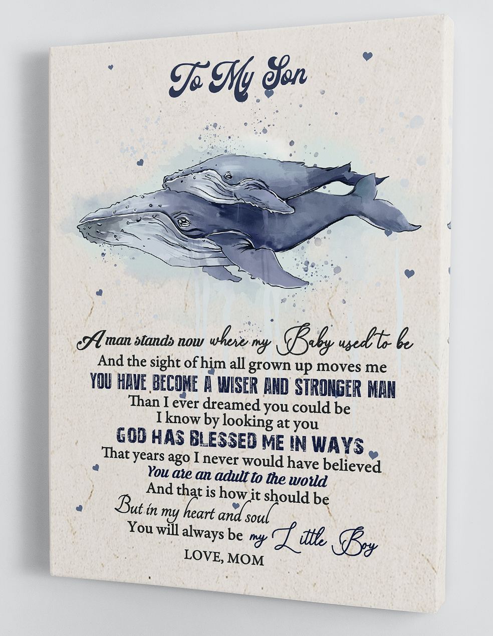 To My Son Canvas Wall Art - Gift For Son From Mom Framed Canvas 27