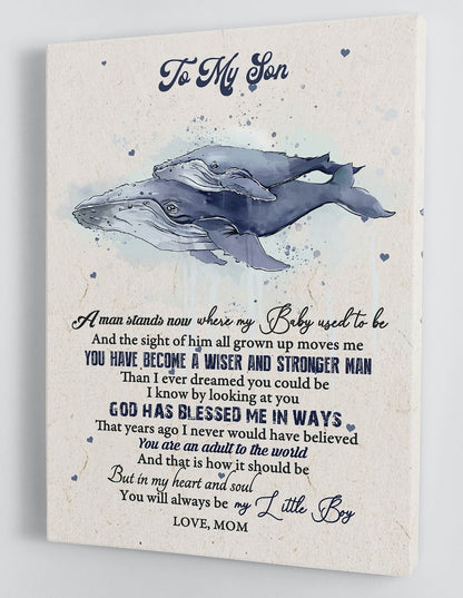To My Son Canvas Wall Art - Gift For Son From Mom Framed Canvas 27