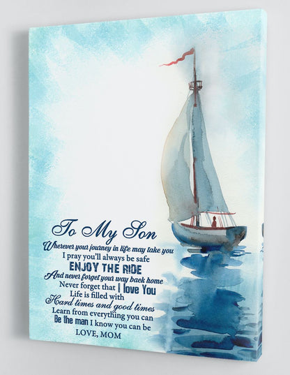 To My Son Canvas Wall Art - Gift For Son From Mom Framed Canvas 29