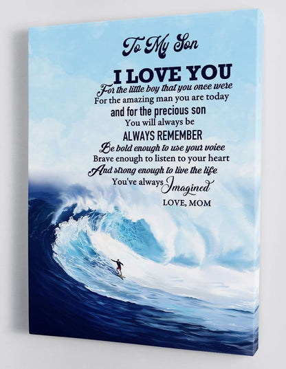 To My Son Canvas Wall Art - Gift For Son From Mom Framed Canvas 33