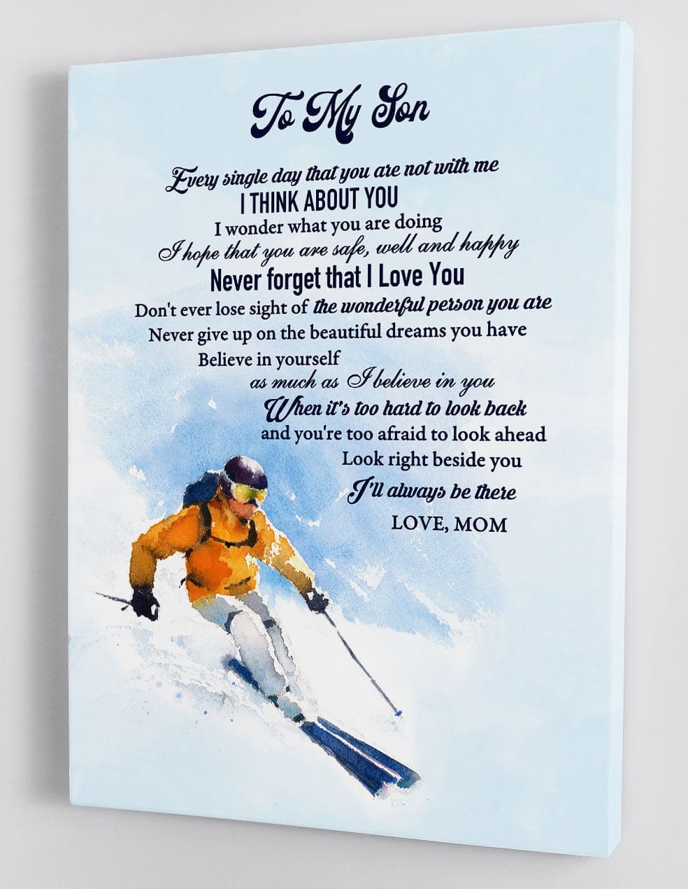 To My Son Canvas Wall Art - Gift For Son From Mom Framed Canvas 34