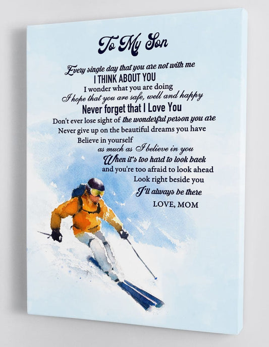 To My Son Canvas Wall Art - Gift For Son From Mom Framed Canvas 34