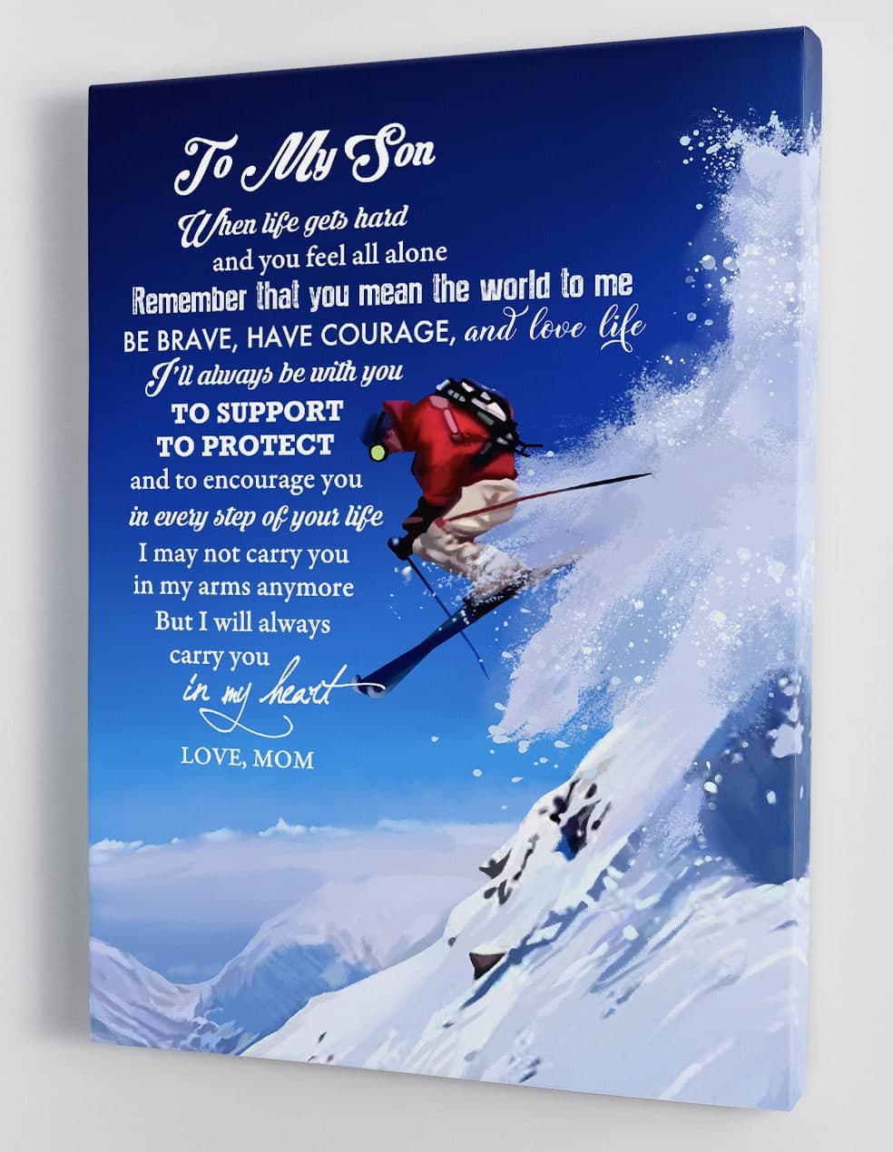 To My Son Canvas Wall Art - Gift For Son From Mom Framed Canvas 36