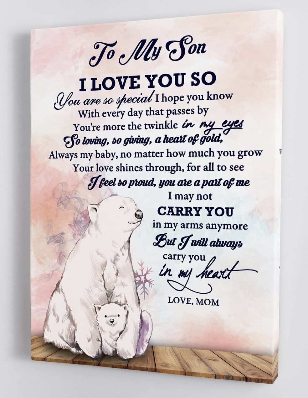 To My Son Canvas Wall Art - Gift For Son From Mom Framed Canvas 38