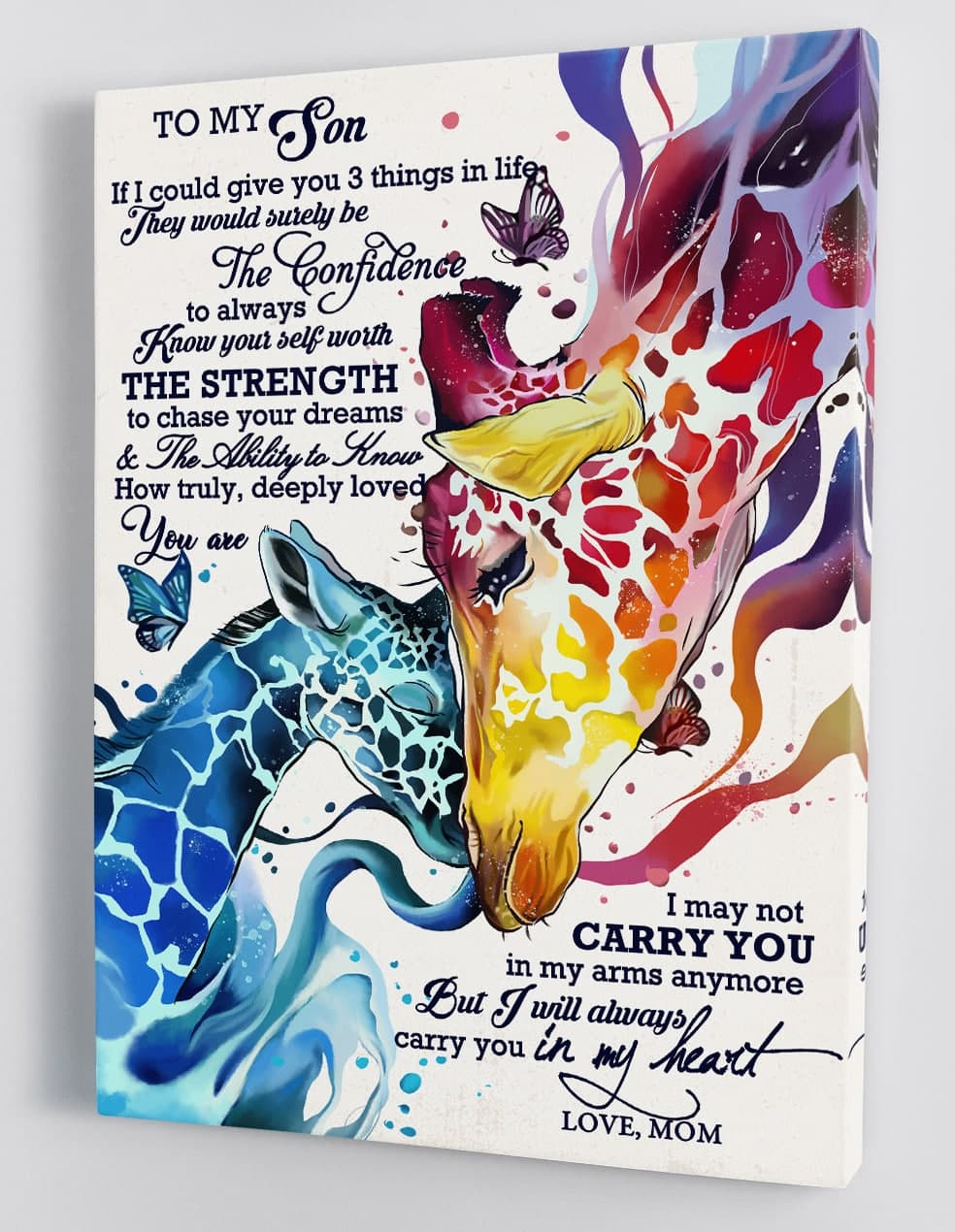 To My Son Canvas Wall Art - Gift For Son From Mom Framed Canvas 40